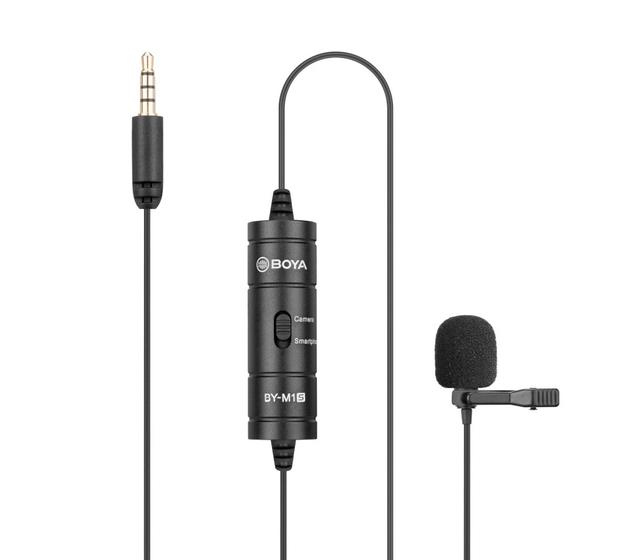 Микрофон Boya BY-M1S, петличный, всенаправленный, 3.5 мм TRS / TRRS