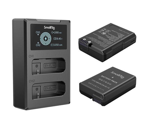 Аккумуляторы SmallRig EN-EL14 с зарядным устройством (3819)