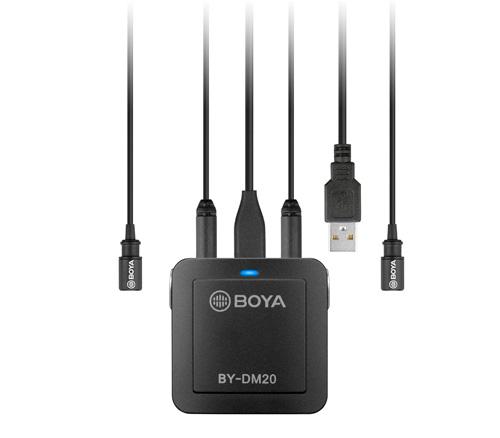 Комплект микрофонов Boya BY-DM20: 2 петлички + адаптер USB / Lightning