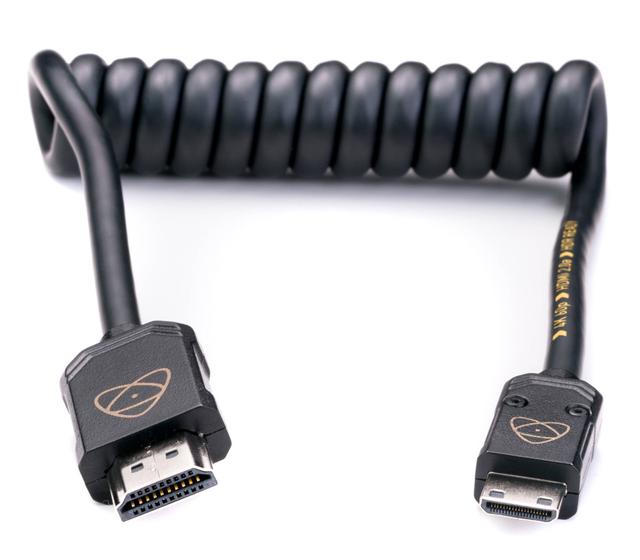 Кабель Atomos HDMI 2.0, HDMI A / HDMI Mini, спиральный, 30 - 60 см