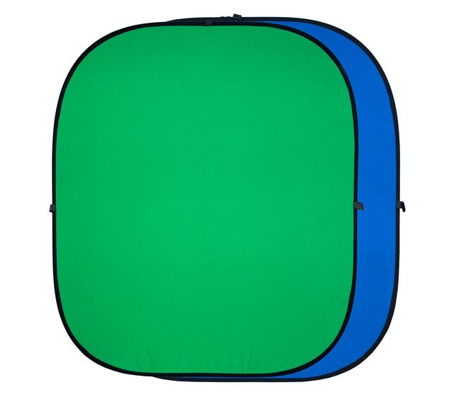 Фон GreenBean Twist B/G, хромакей, 240х240 см, зеленый / синий
