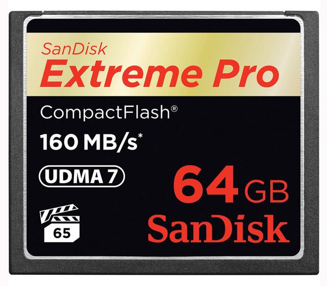 Карта памяти SanDisk CompactFlash 64GB  Extreme Pro 160 Mb/s (SDCFXPS-064G-X46)