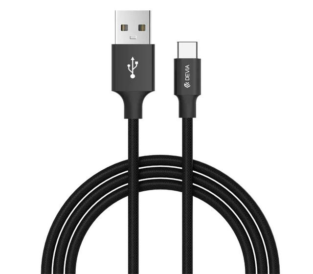 Кабель Devia Pheez USB Type-C, 1 м, черный