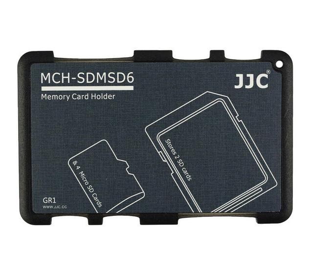 Кейс для карт памяти JJC MCH-SDMSD6GR, 2 SD + 4 MicroSD