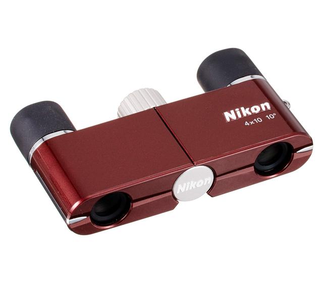 Бинокль Nikon 4x10 DCF, темно-красный