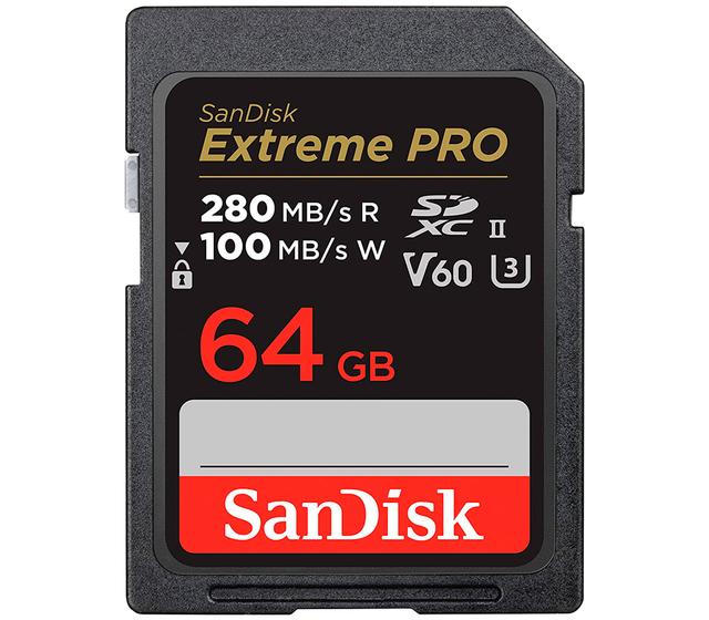 Карта памяти SanDisk SDXC 64GB Extreme PRO UHS-II V60 280/100MB/s (уцененный)