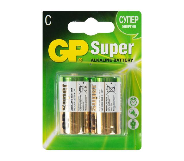 Батарейки GP C/LR14 Super 2 шт.