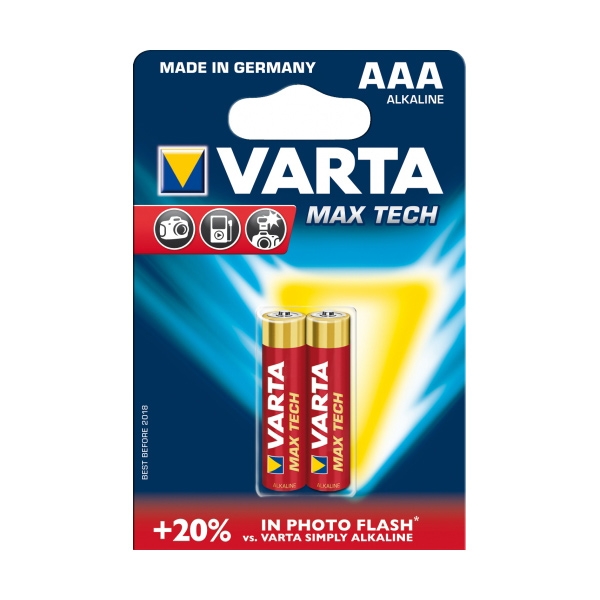 Батарейки Varta AAA Max Tech (2 шт.) от Яркий Фотомаркет