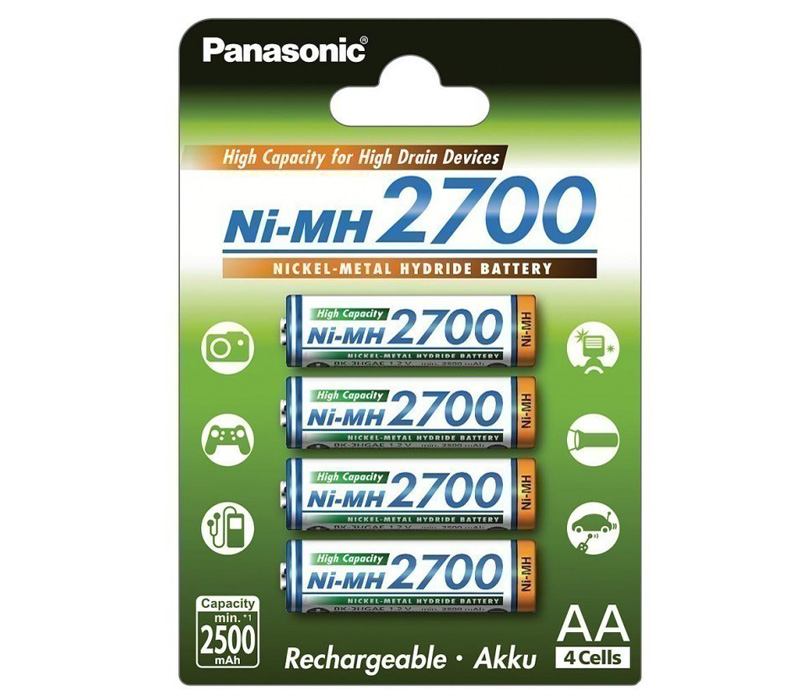 Аккумуляторы Panasonic AA Ni-MH 2700 мАч, 4 шт (BK-3HGAE) от Яркий Фотомаркет