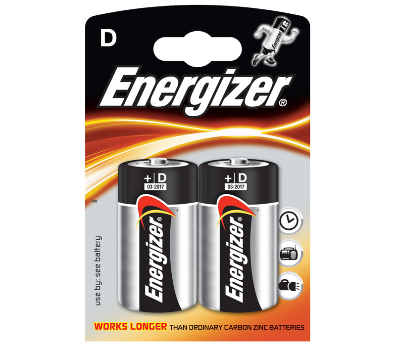  Energizer Base D, 2 