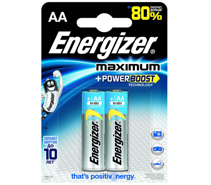Батарейки Energizer Maximum AA, 2 шт. от Яркий Фотомаркет