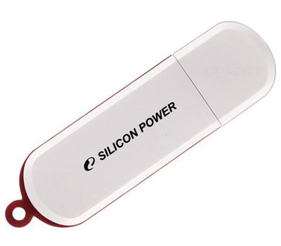 Накопитель Silicon Power USB2 Flash 32GB  LuxMini 320 белый от Яркий Фотомаркет