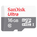 Карта памяти SanDisk MicroSDHC 16GB Сlass 10 Ultra 80 МБ/с с адаптером (SDSQUNS-016G-GN3MA)