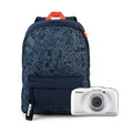 Компактный фотоаппарат Nikon Coolpix W150, белый + рюкзак