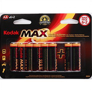 Батарейки Kodak MAX LR6-6+2BL [20 KAA-6+2] (8 шт.) от Яркий Фотомаркет