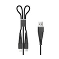 USB-кабель Devia Fish 2 в 1: Micro USB и Lightning, черный
