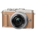 Беззеркальный фотоаппарат Olympus Pen E-PL10 Kit 14-42 EZ, коричневый