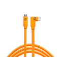 Кабель Tether Tools TetherPro USB-C to USB-C Right Angle 4.6m, оранжевый