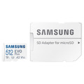 Карта памяти Samsung MicroSDXC 512GB EVO Plus U3, V30, A2 + адаптер