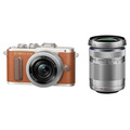 Беззеркальный фотоаппарат Olympus Pen E-PL10 Kit 14-42 EZ + 40-150 R, коричневый