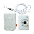 Фотоаппарат моментальной печати Fujifilm Instax mini LiPlay белый, с чехлом и ремешком