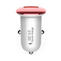 Автомобильное зарядное устройство Devia Mushroom Series QC 3.0 18W, розовое