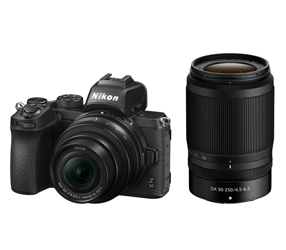 Беззеркальный фотоаппарат NIKON Z50 Kit 16-50mm VR + 50-250mm VR