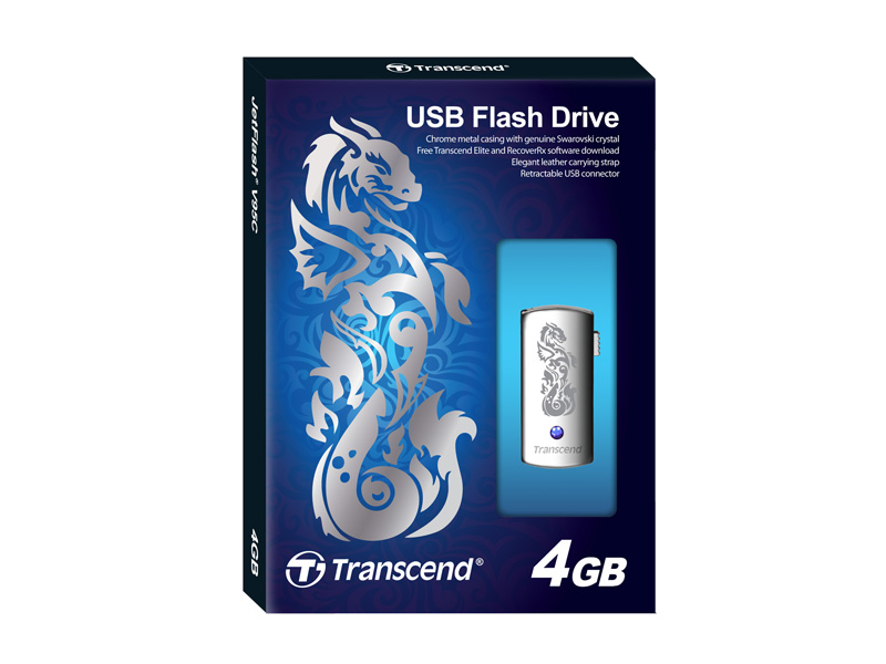 Накопитель Transcend USB2 Flash 4GB  JetFlash V95 COB Classic New Year Dragon