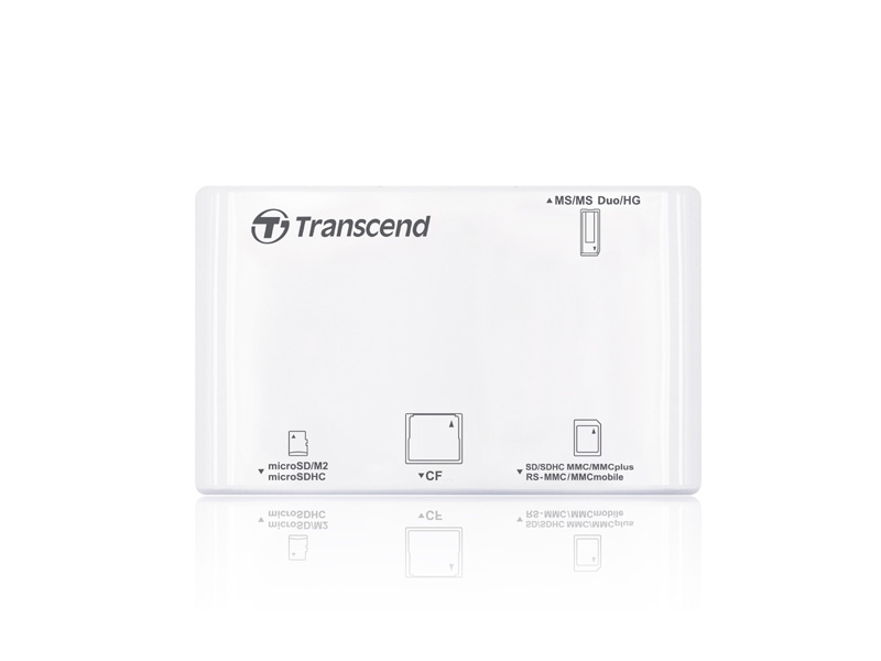 Карт-ридер Transcend RDP8 USB 2.0 белый (TS-RDP8W)