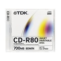 Диск TDK CD-R  700 52x Slim Photo Printable
