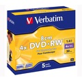 Диск Verbatim 8см DVD+RW  4х 1.4 Гб (30 мин.)