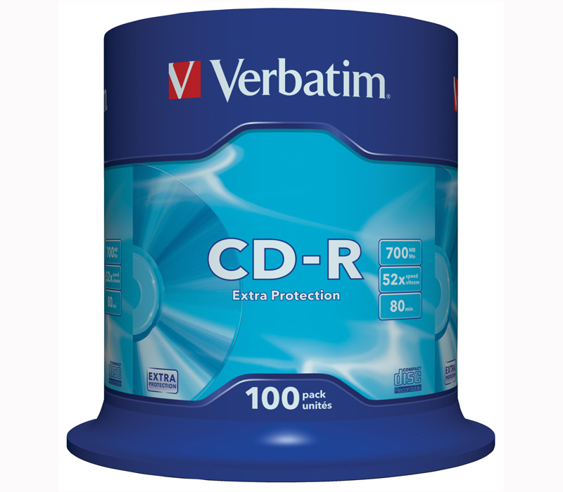 Диск Verbatim CD-R  700 Мб DL 52х Cake Box (100 дисков)