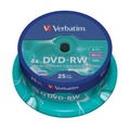 Диск Verbatim DVD-RW  4.7 Гб 4x Cake Box (25 дисков)