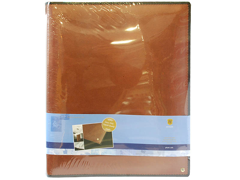Фотоальбом Henzo 34,5х43 см 80 страниц GRAN CARA искусственная кожа, "дутый", черные страницы