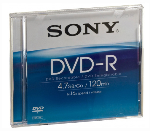 Диск Sony DVD-R  4.7Gb 16х Slim Color