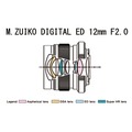 Объектив Olympus M.ZUIKO DIGITAL ED 12mm 1:2.0, серебристый
