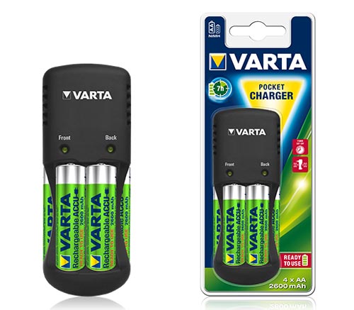 Зарядное устройство Varta Easy Energy Pocket Charger + 4 акк. АА 2500/2600 mAh Ready2Use