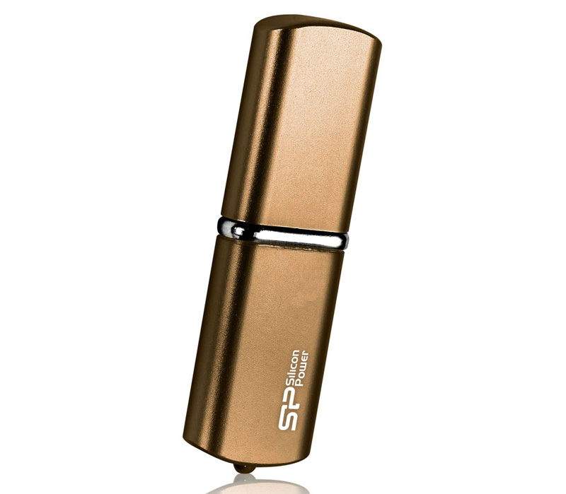 Накопитель Silicon Power USB2 Flash 8GB   LUX mini 720 gold