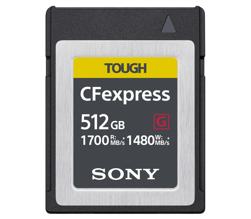 Карта памяти Sony CFexpress Type B 512GB, чтение 1700, запись 1480 МБ/с 