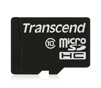 Карта памяти Transcend MicroSDHC 16GB  Class10 + SD адаптер (TS16GUSDHC10)
