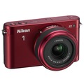 Беззеркальный фотоаппарат Nikon 1 J2 Kit  + 11-27.5 красный