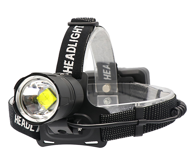 Налобный фонарь Yiwu 2032, фокусируемый, черный от Яркий Фотомаркет