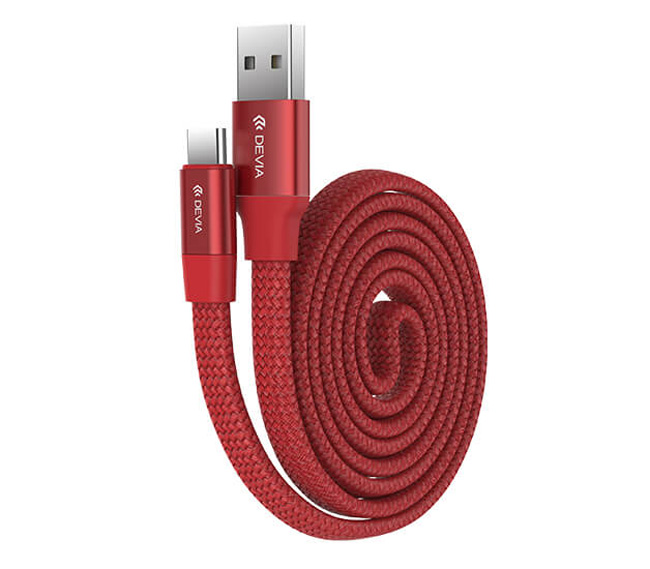 USB-кабель Devia Ring Y1 (USB-A / USB-C), красный