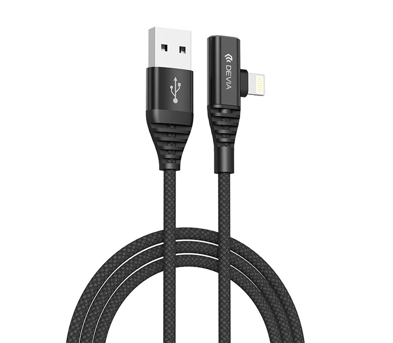 USB-кабель Devia Storm 2 в 1 Lightning + Audio, черный