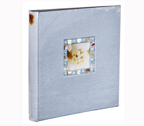 Фотоальбом Henzo Фотоальбом  28х30,5 см 60 страниц ELEGANZA серый, "декоративная рамка", текстиль