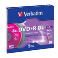 Диск Verbatim DVD+R DL  8,5 Гб 8х Double Layer Slim Color