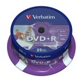 Диск Verbatim DVD+R  4.7 Гб 16х Ink Print Cake Box (25 дисков)