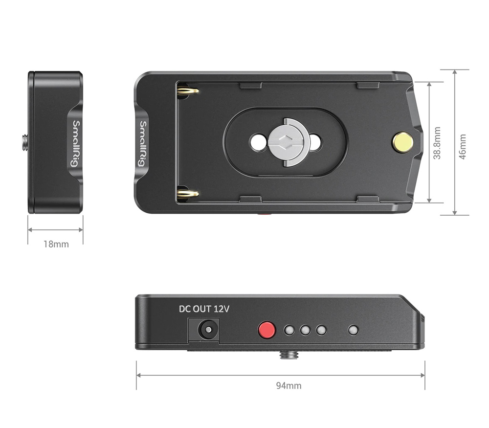 Батарейная площадка SmallRig EB2504, для Sony NP-F, выходы DC 7.4 и 12 В от Яркий Фотомаркет