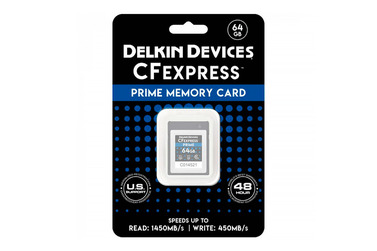 Карта памяти Delkin Devices CFexpress Type B 64GB Prime, чтение 1450, запись 450 МБ/с 