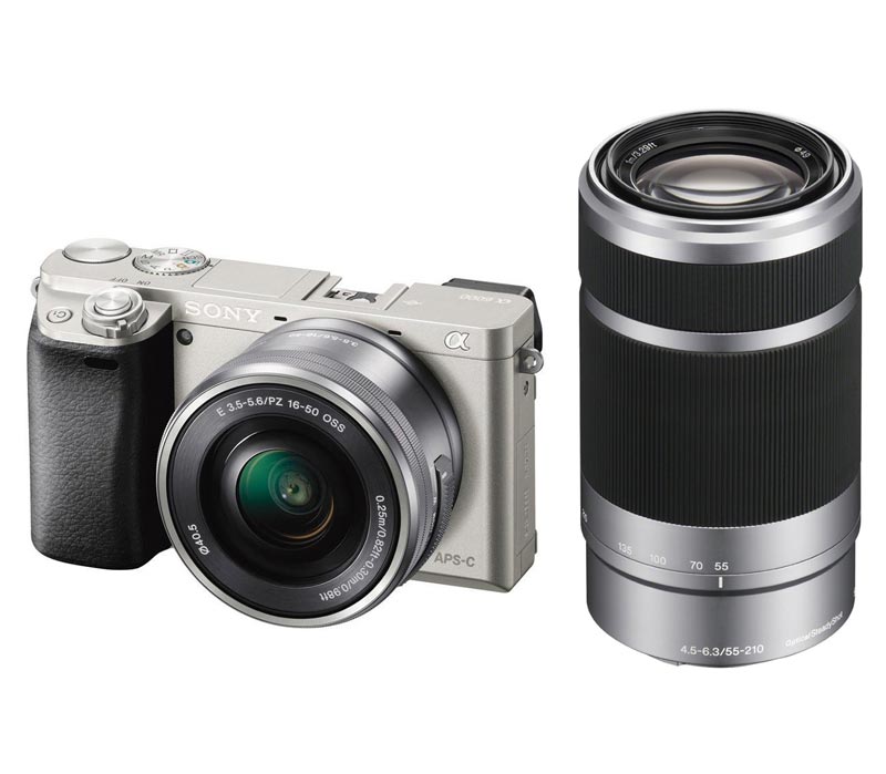 Беззеркальный фотоаппарат Sony Alpha a6000 Y + 16-50 + 55-210 Silver Kit